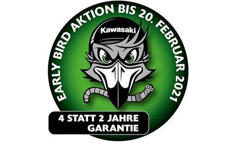 4 Jahre statt zwei Jahre Garantie - Kawasaki Early Bird Aktion 