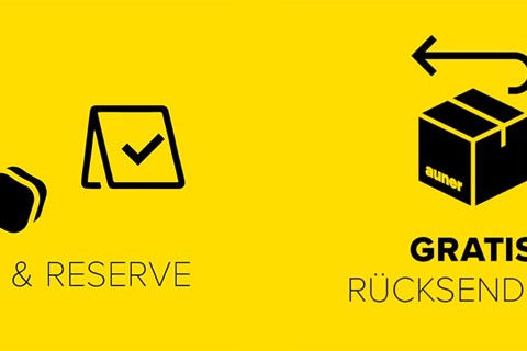 CALL & RESERVE und KOSTENLOSE RÜCKSENDUNG bei auner!