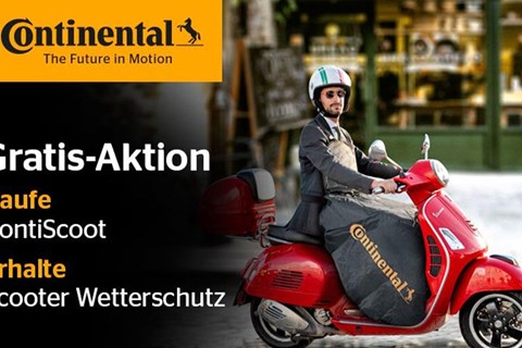 Gratis Scooter Wetterschutz zu jedem Satz ContiScoot