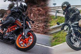 KTM 125 Duke vs. Husqvarna Svartpilen 125 2021 im Vergleichs-Test KTM 125 Duke vs. Husqvarna Svartpilen 125 2021 im Vergleichs-Test