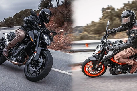 KTM 390 Duke vs. KTM 890 Duke 2021 Vergleichstest 2021 KTM 390 Duke vs. KTM 890 Duke 2021 Vergleichstest 2021
