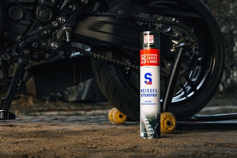 25 Jahre S100 Weißes Kettenspray = 25 Prozent mehr Inhalt
