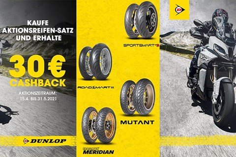 Dunlop Aktion 2021: Reifensatz kaufen, 30 Euro/CHF Cashback