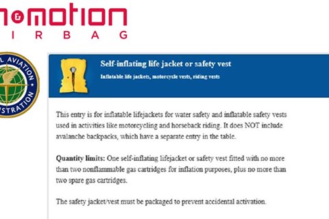 Darf man mit einem Airbag im Flugzeug fliegen?