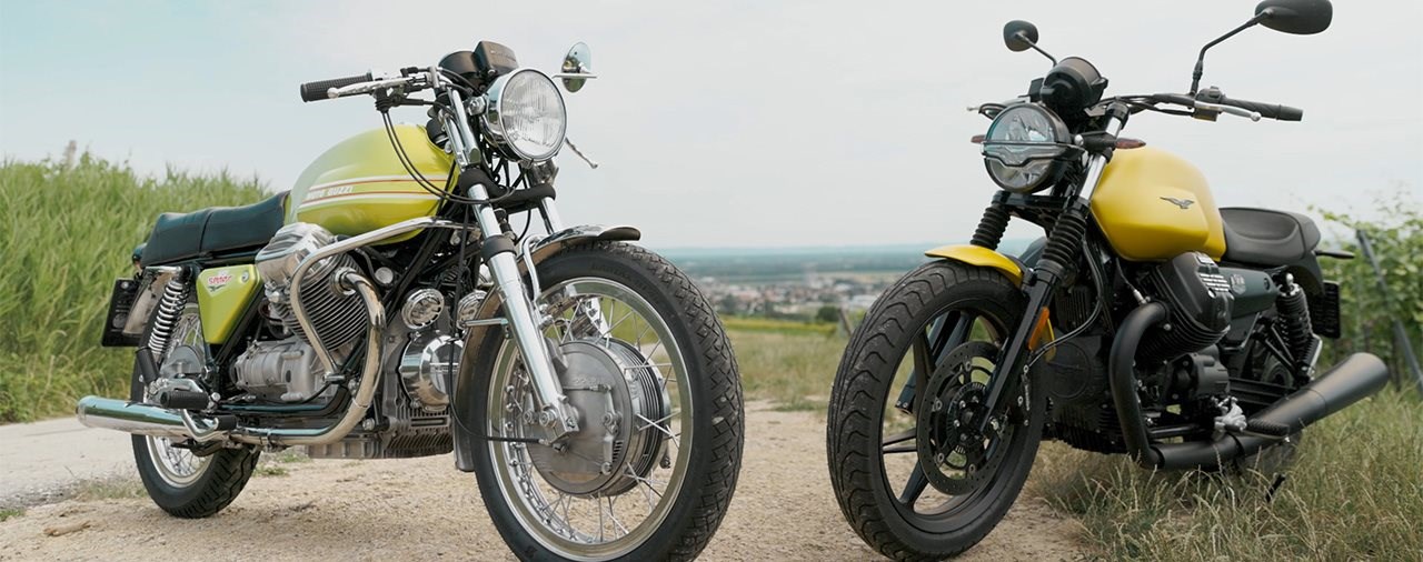 Moto Guzzi V7 Sport 1972 vs. V7 Stone 2022 im Vergleich