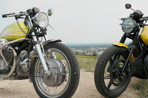 Moto Guzzi V7 Sport 1972 vs. V7 Stone 2022 im Vergleich Moto Guzzi V7 Sport 1972 vs. V7 Stone 2022 im Vergleich
