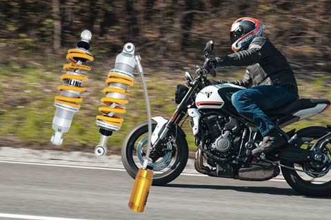 Federbein-Tuning für die Triumph Trident 660 von Öhlins