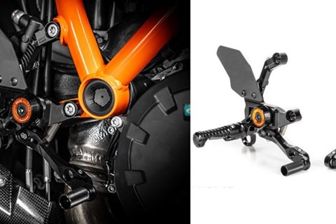 Gilles Fußrastenanlage MUE2 für die KTM 1290 Super Duke R Gilles Fußrastenanlage MUE2 für die KTM 1290 Super Duke R