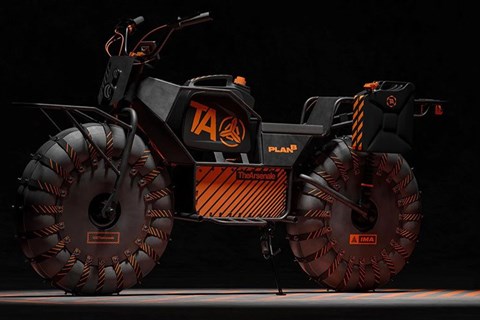 Dieses verrückte Allrad-Elektro-Motorrad fährt über Wasser!