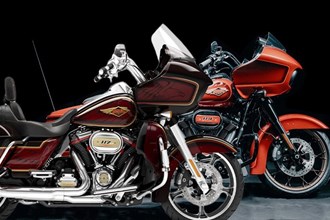 Harley's Edel-Road Glides zum 120 Jahre Jubiläum 2023