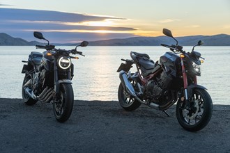 Vergleich Honda CB650R & CB750 Hornet - Geschwister im Duell Vergleich Honda CB650R & CB750 Hornet - Geschwister im Duell
