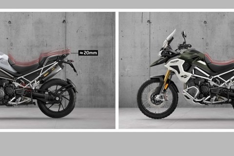 Neue aktive Sitzhöhenreduzierung für die Triumph Tiger 1200