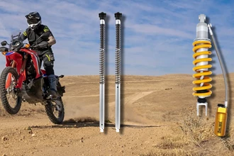 Öhlins Fahrwerkskomponenten für die Honda CRF300 Rally Öhlins Fahrwerkskomponenten für die Honda CRF300 Rally