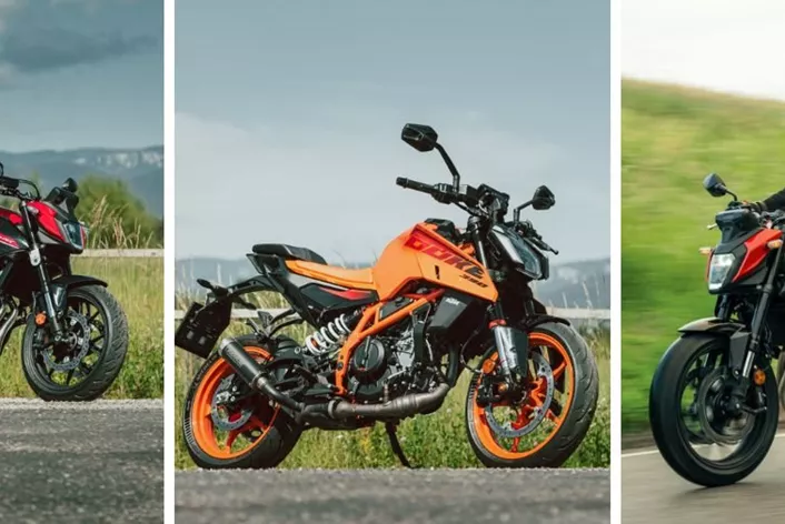 Dans le test comparatif, la KTM 390 Duke et la Honda CB500 Hornet s'affrontent. Les deux motos font une impression sympathique au premier regard, mais elles se révèlent étonnamment différentes dans leur caractère.
