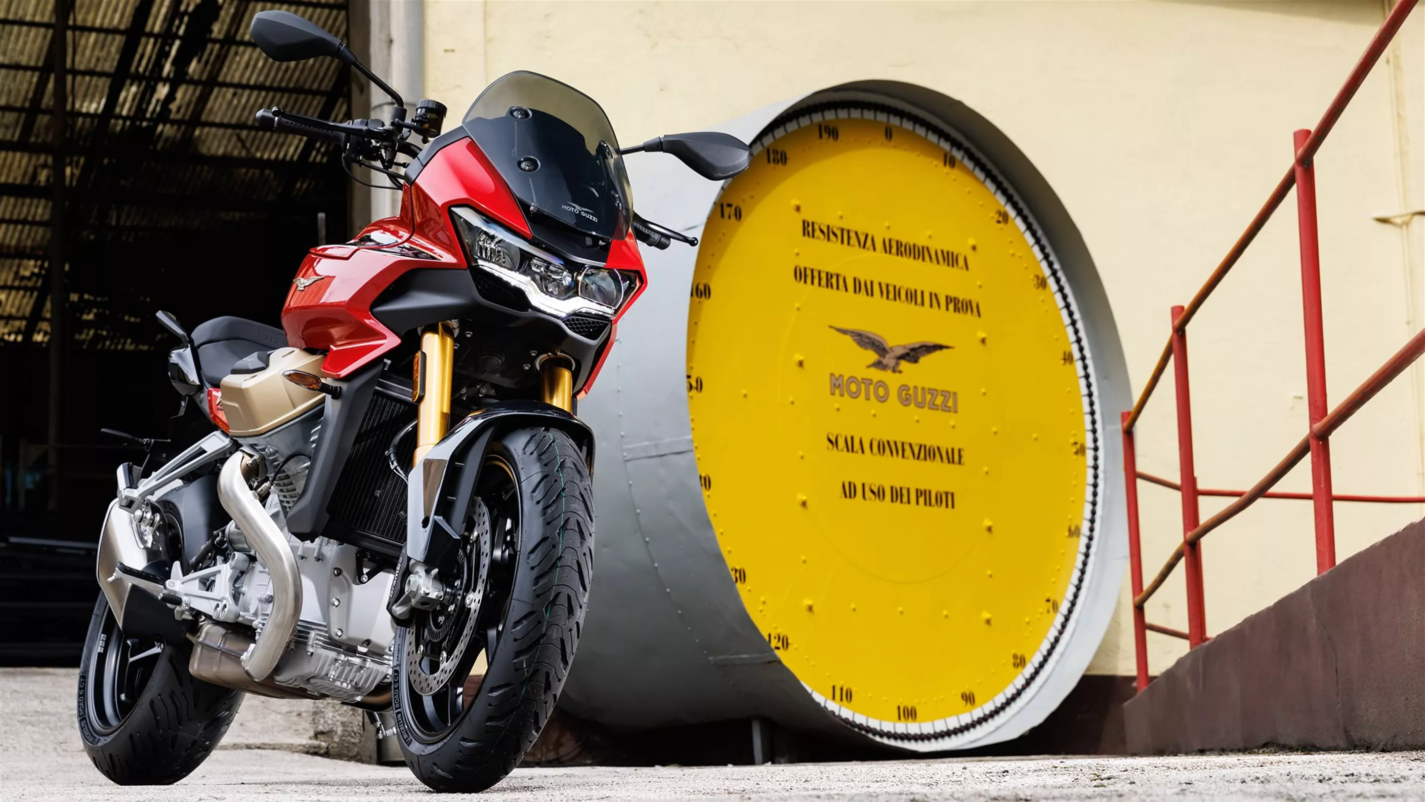 Moto Guzzi V100 Mandello Vindkanal 2025 Moto Guzzi V100 Mandello Vindkanal 2025