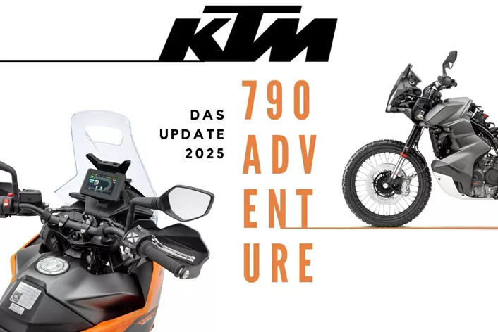 W wersji 2025 KTM 790 ADVENTURE zastępuje dotychczasowy model i plasuje się poniżej KTM 890 ADVENTURE R jako bardziej przystępna cenowo, ale wciąż wszechstronna alternatywa. Dzięki nowym komponentom zawieszenia model ten podnosi swoje możliwości na nowy poziom.