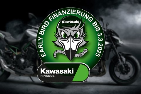 Kawasaki Early-Bird-Finanzierung für dein neues Motorrad