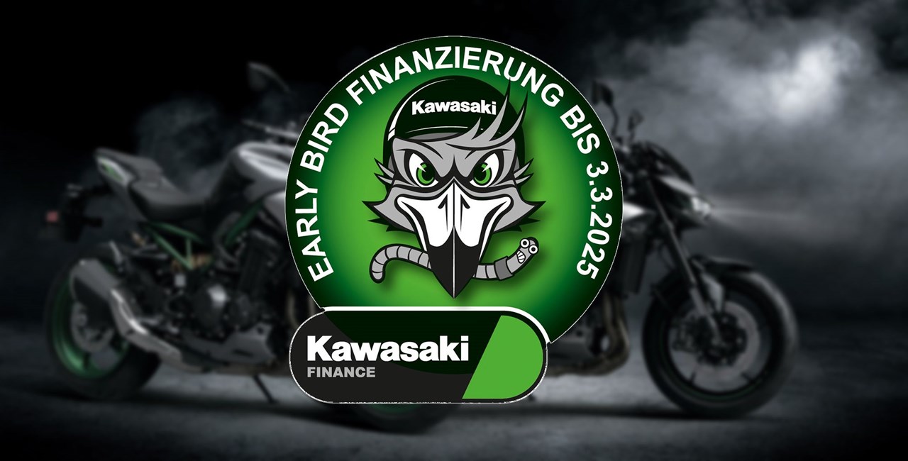 Kawasaki Early-Bird-Finanzierung für dein neues Motorrad