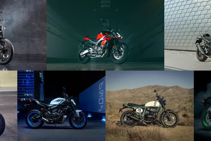 Seven new mid-range naked bikes, all affordable, are hitting the stage for the 2025 season! Whether it's the agile Aprilia, daring Ducati, refreshed Honda, modernized Kawasaki, aesthetic Royal Enfield, enhanced Triumph, or automated Yamaha - there's the right naked bike for you too!
