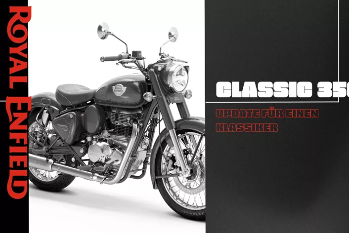 Royal Enfield predstavlja novo izdanje klasika: Classic 350. Ovaj motocikl ne samo da odaje počast G2 iz 1950. godine, već je i moderno izražavanje bezvremenske elegancije i stilskog dizajna. Od svog predstavljanja, silueta Classic 350 je prepoznatljiv zaštitni znak koji i dalje uživa veliku popularnost.