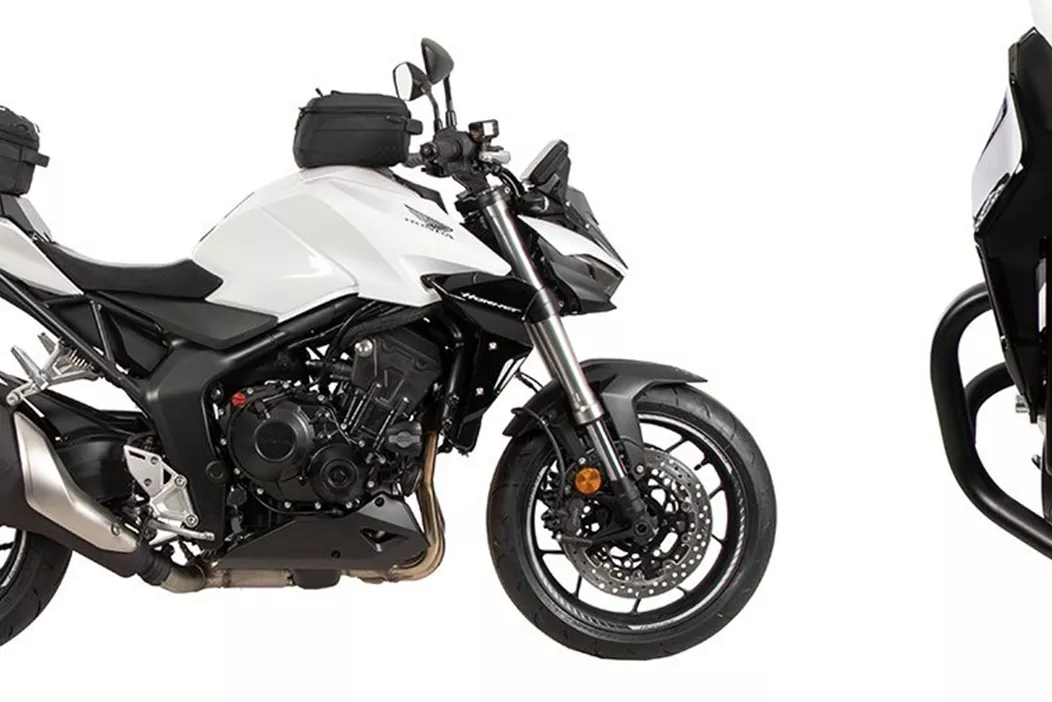 A nova Honda Hornet já está disponível nos primeiros concessionários. No entanto, com os acessórios adequados da Hepco & Becker, a máquina pode ser transformada em uma companheira ainda mais versátil - seja para o dia a dia, longas viagens ou pilotagem esportiva.