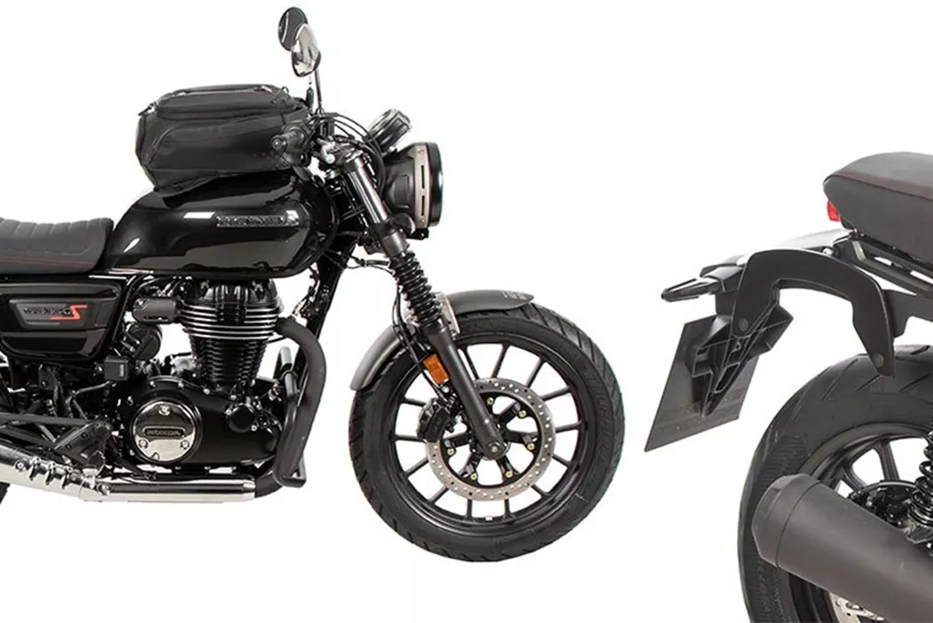 Mit der GB350S schickt Honda für 2025 ein cooles Retro Bike ins Rennen. Hepco&Becker bietet passendes Zubehör, um das Motorrad funktional zu erweitern.