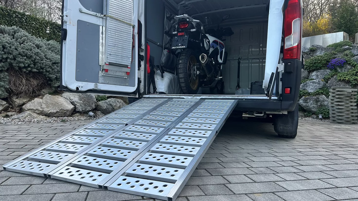 Safely Load Motorcycles - Using Wide Ramps