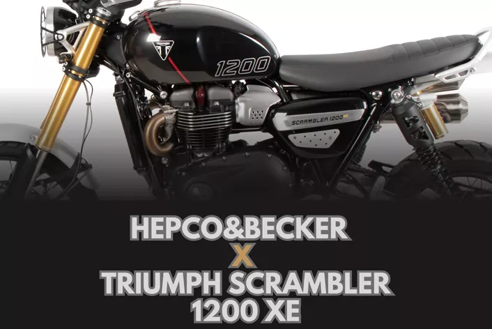 Für alle, die mit ihrer neuen Triumph Scrambler 1200 XE (ab Modelljahr 2024) nicht nur zum nächsten Café cruisen, sondern auch mal spontan in Richtung Schotterpiste abbiegen wollen, hat Hepco&Becker eine Zubehörlinie aufgelegt, die den Begriff Adventure-Bike ein bisschen wörtlicher nimmt - ohne gleich zur Weltumrundung auszurufen.