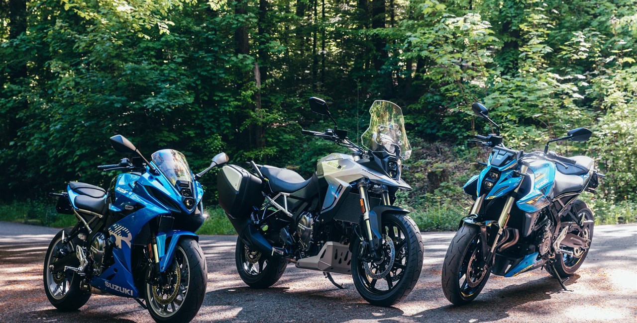 Suzuki A2-Test Schweiz: GSX-8S, 8R & V-Strom im Vergleich