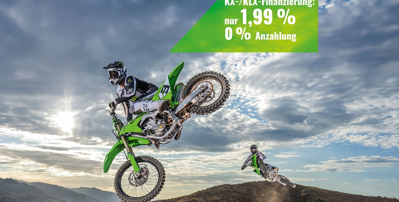 Kawasaki KX und KLX: Neue 1,99%-Finanzierung für Motocrosser