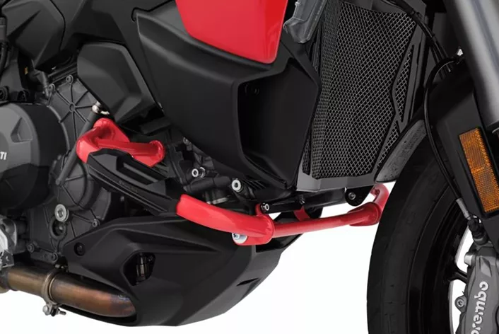 Pour la Ducati Multistrada V2, Wunderlich propose trois nouvelles protections : arceaux de protection moteur, protection de radiateur et patins de protection d'axe. Ainsi, votre moto devient encore plus robuste.