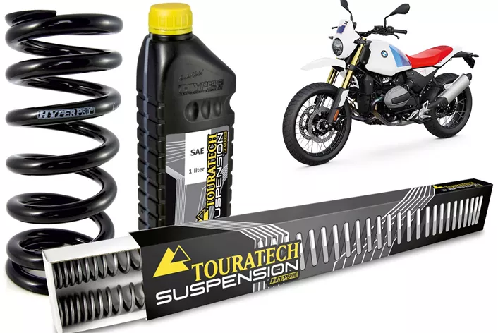 A Touratech új futómű-komponenseket hoz a BMW R 12 G/S-hez. Progresszív rugók, Explore lengéscsillapító és CSC kormánycsillapító gondoskodnak a még nagyobb kényelemről, irányításról és stabilitásról – legyen szó aszfaltozott utakról vagy terepezésről.