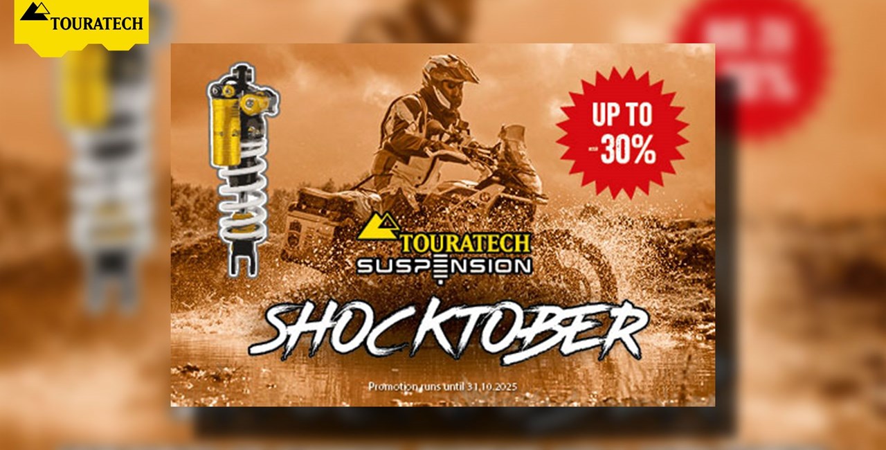 Touratech Shocktober 2025: Bis zu 30 % auf Fahrwerke