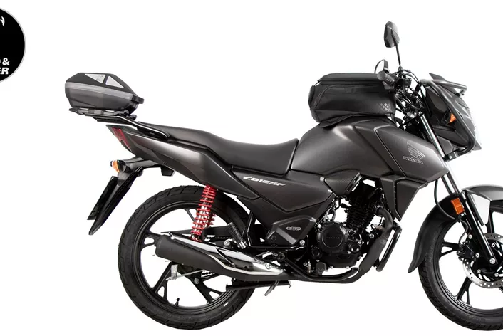 Mit neuem Zubehör von Hepco & Becker wird die Honda CB125F (2025) vom Pendlerbike zur Tourenmaschine im Kleinformat. Schutzbügel, Gepäcksysteme und clevere Details machen sie bereit für Alltag und Abenteuer - kompakt, robust und ideal für Einsteiger.