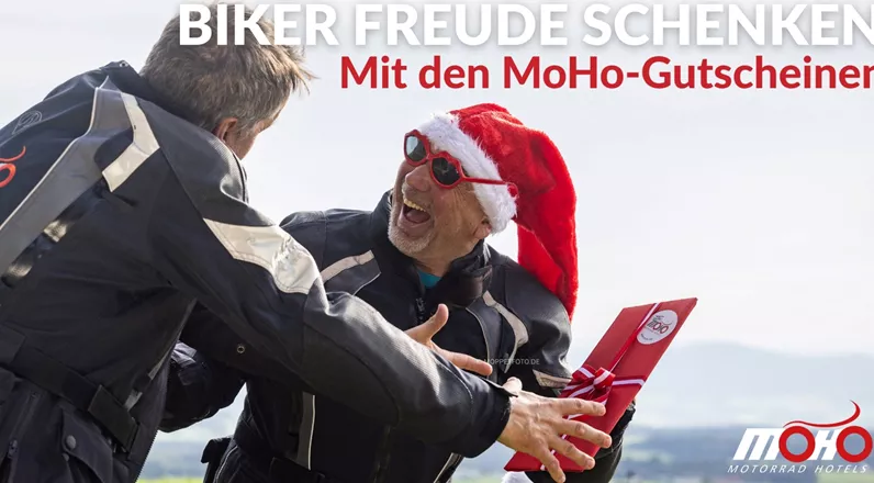 A Gift to Thrill Any Biker: With a MoHo Motorcycle Hotels Voucher, you're giving the pure joy of riding on the most stunning Alpine roads. Whether it's a tour, relaxation, or adventure – customize it, print it instantly, and make motorcycle dreams come true!