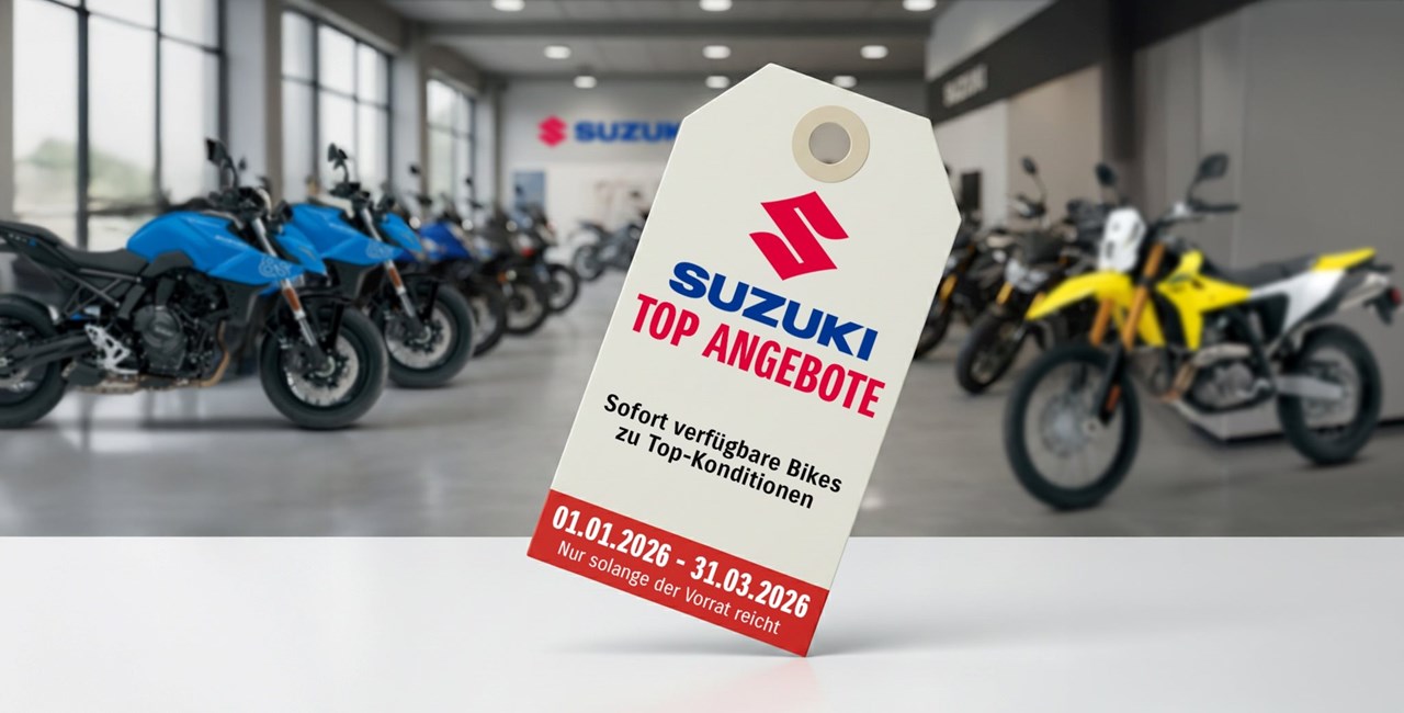 Suzuki Top Angebote 2026 – Sofort verfügbare Motorräder sichern