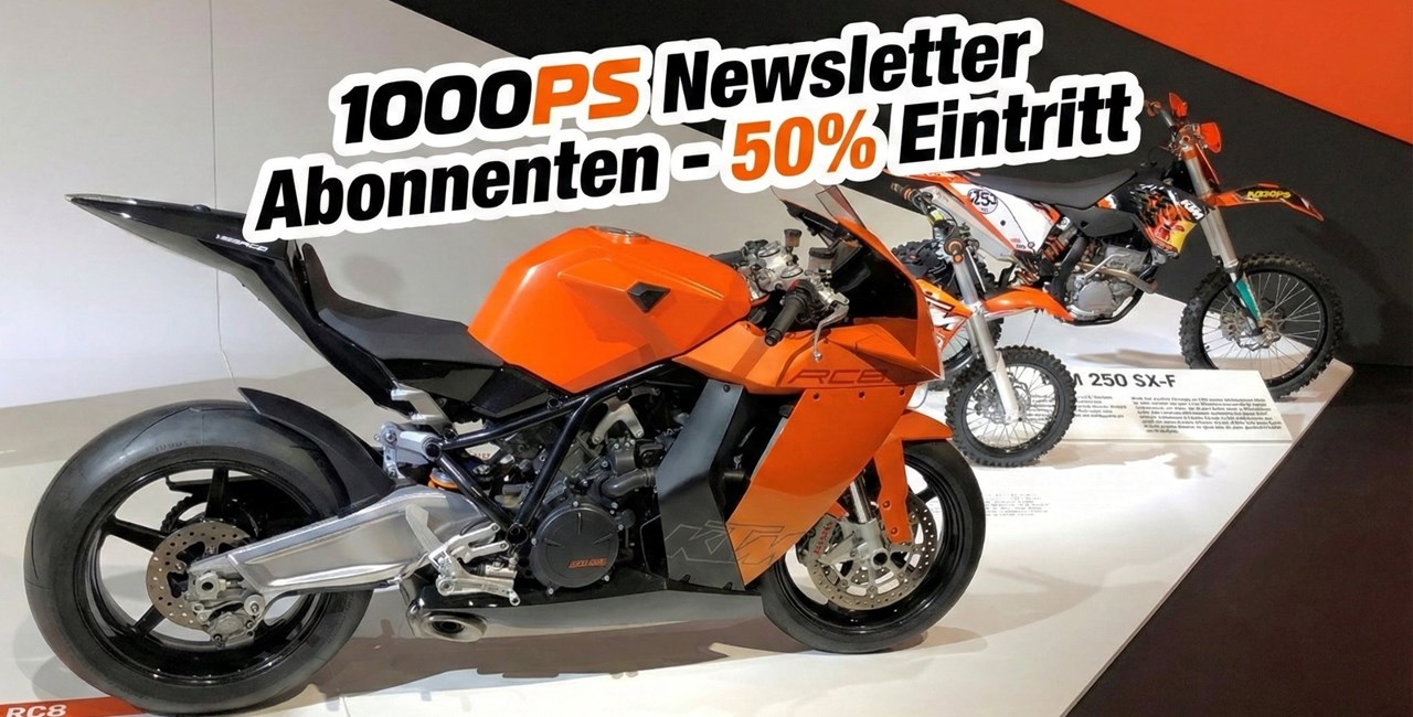 KTM Motohall Rabattaktion: 50 % für 1000PS Newsletter-Abonnenten