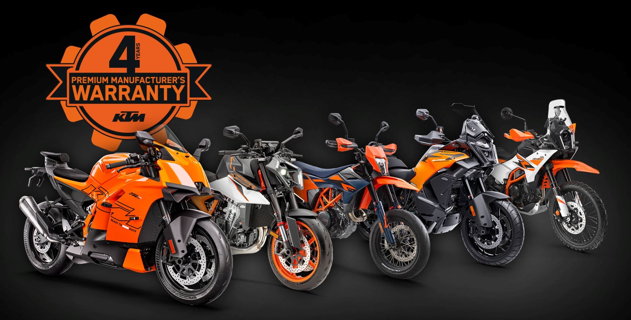 4 Jahre KTM Herstellergarantie für alle Street-Modelle