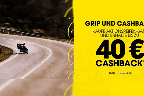 Dunlop Motorrad Cashback 2026: Bis zu 40 € sichern
