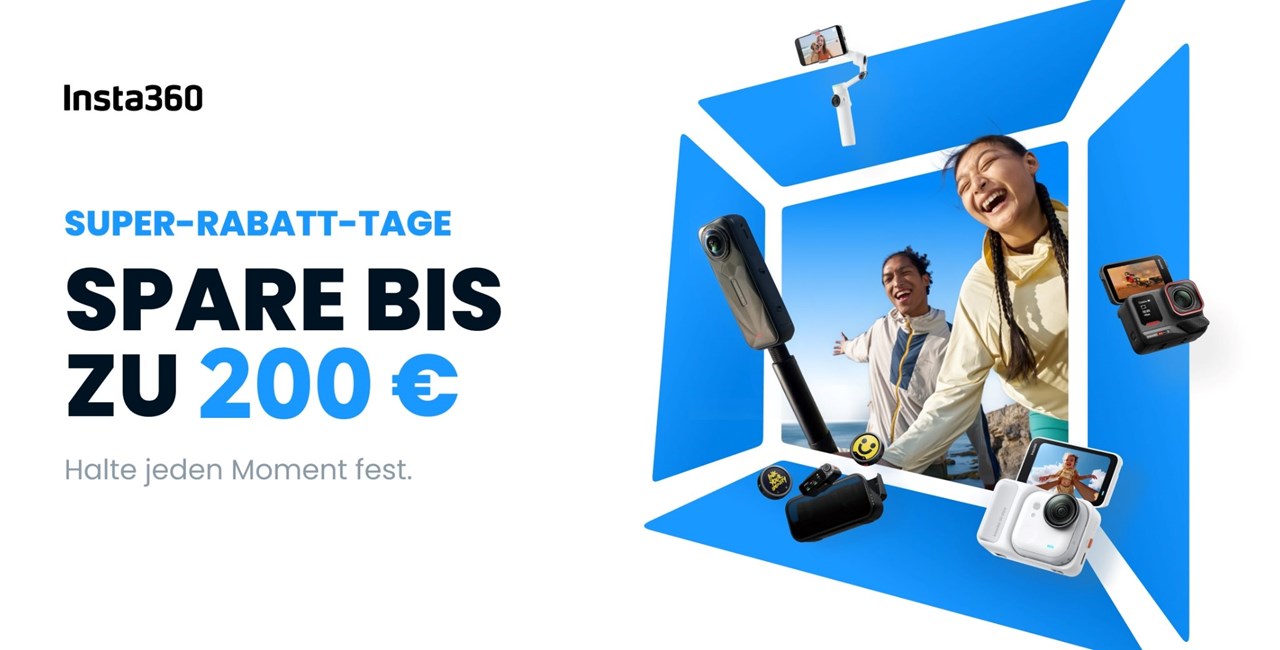 Insta360 Super-Rabatt-Tage: bis zu 200 Euro sparen