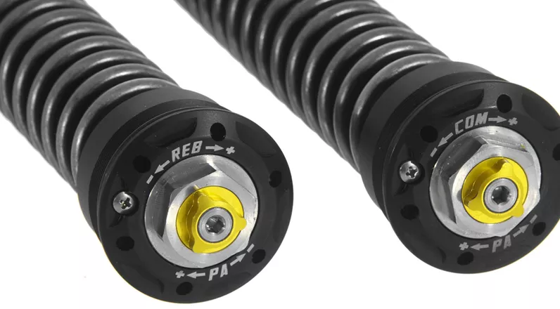 Touratech Suspension expands its lineup for KOVE. The 450 Rally gets an Extreme2 shock, while the 800X Pro is offered with both an Extreme2 shock and an Open Cartridge Kit.
