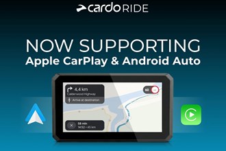 Cardo Ride-App mit Apple CarPlay und Android Auto