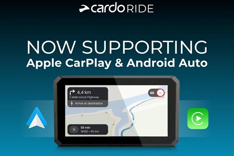 Cardo Ride-App mit Apple CarPlay und Android Auto