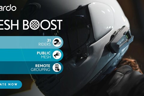 Cardo Mesh Boost: Packtalk verbindet jetzt bis zu 31 Fahrer