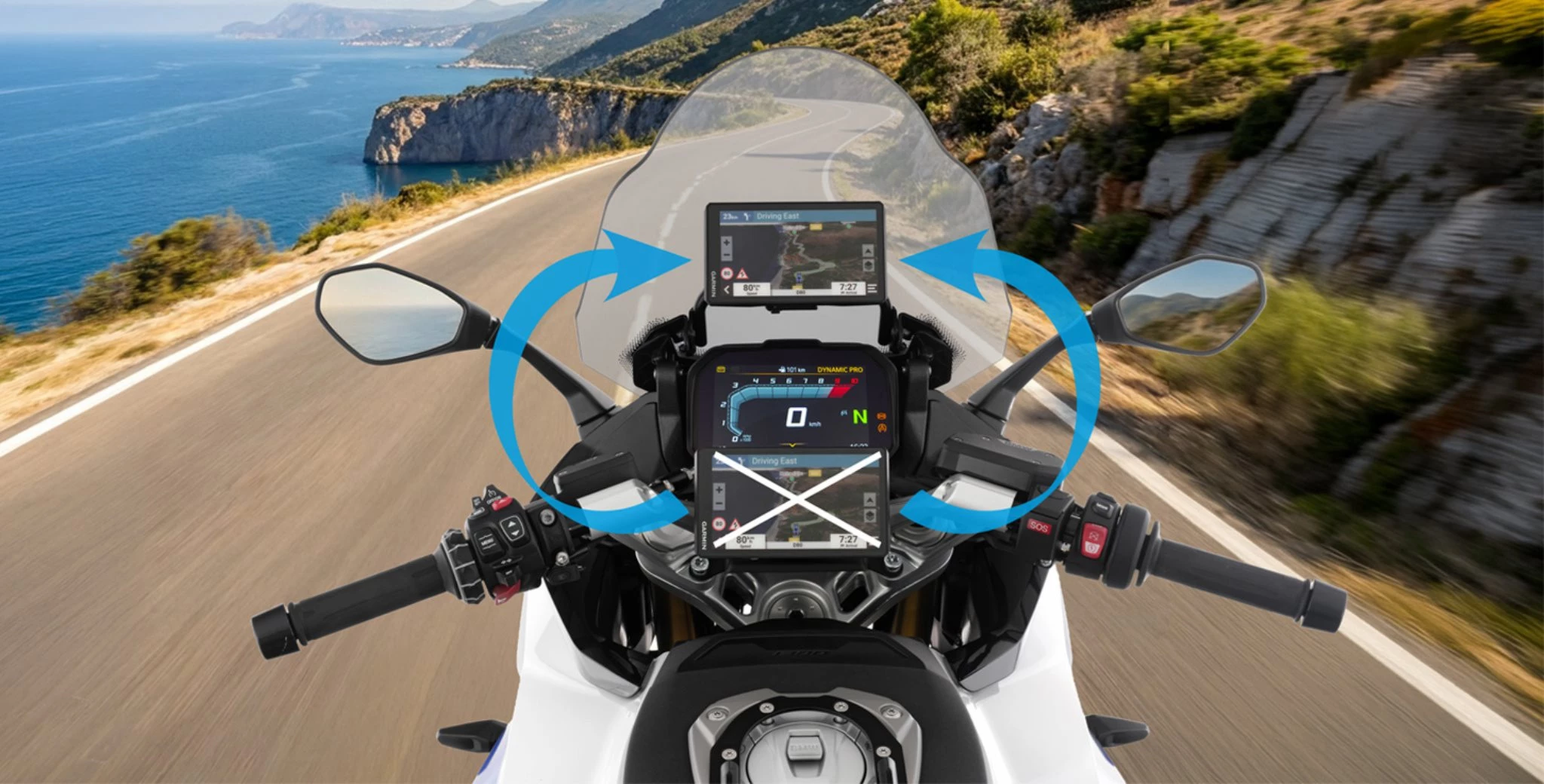 Wunderlich propose un nouveau support de navigation pour la BMW R 1300 RS. Le navigateur BMW, d'autres appareils de navigation ou des smartphones doivent ainsi se trouver directement dans l'axe de vision naturel.