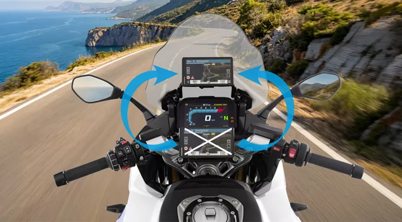 Wunderlich propose un nouveau support de navigation pour la BMW R 1300 RS. Le navigateur BMW, d'autres appareils de navigation ou des smartphones doivent ainsi se trouver directement dans l'axe de vision naturel.