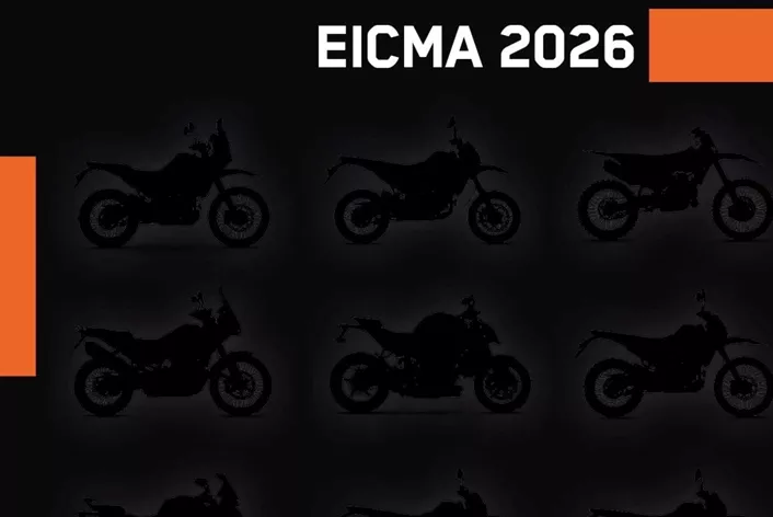 There's more going on with the big road models than just the colour palette: the Super Duke GT is due at dealers in early 2027, and its EVO version gets AMT. KTM is also announcing new displays, brakes and updates for the smaller model ranges.