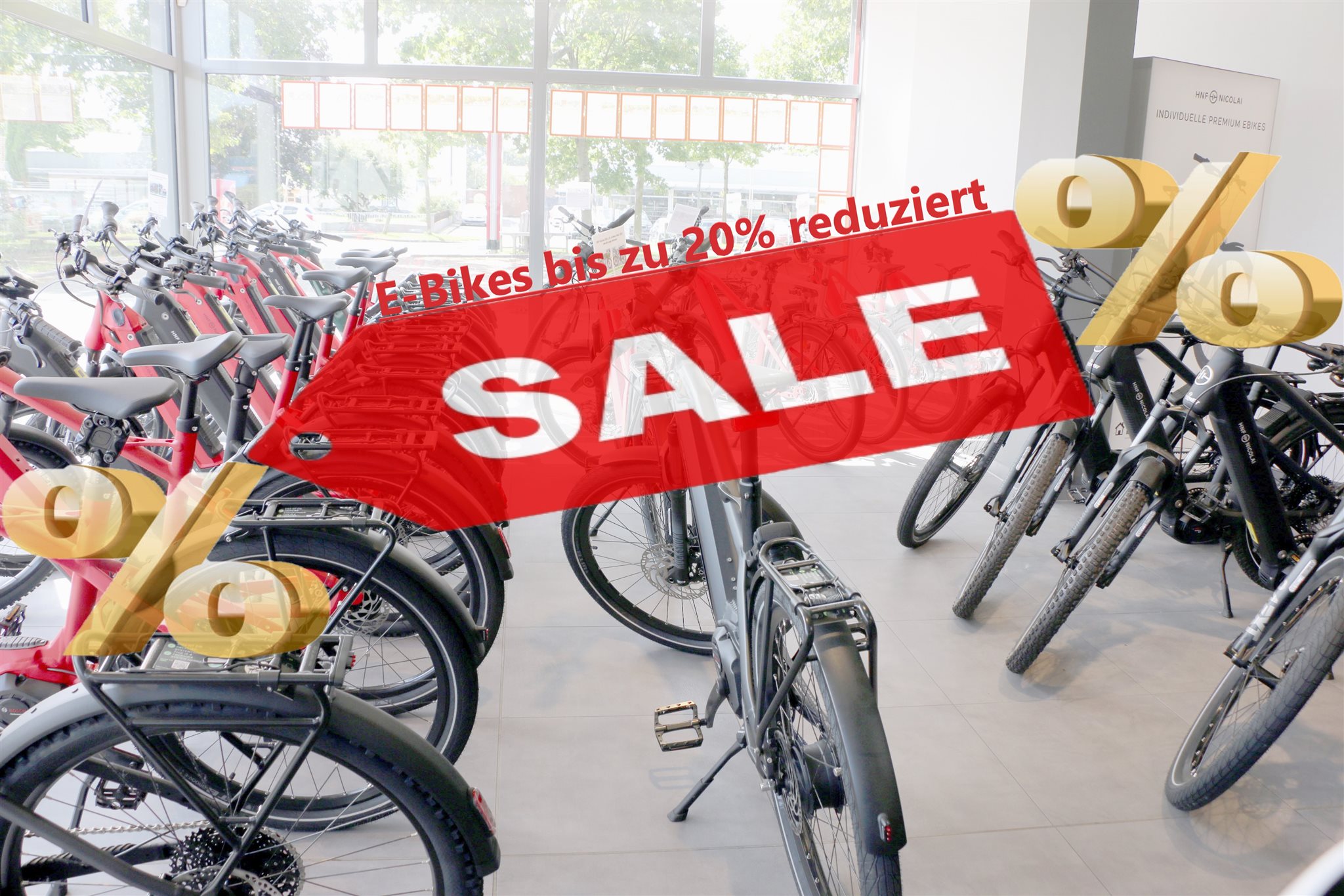 E-Bikes jetzt bis zu 20% reduziert