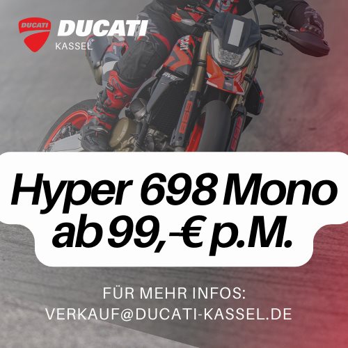 Jetzt die neue Hypermotard 698 Mono | RVE bereits ab 99€ p.M. bei uns vorbestellen!