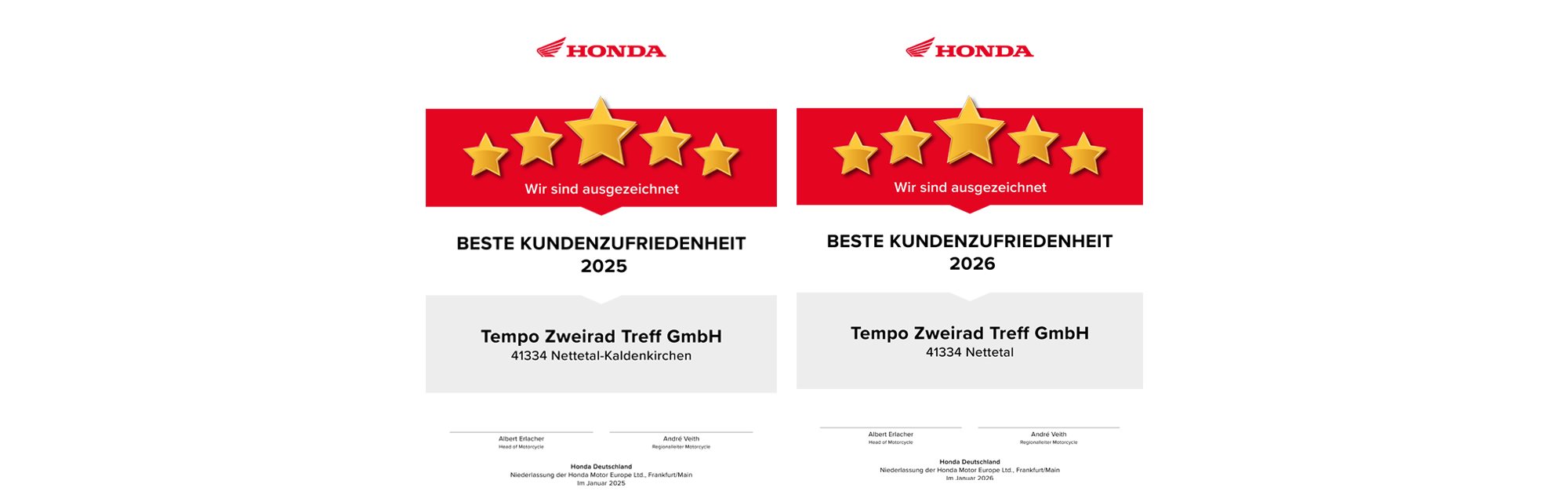 Herzlichen Dank!  Ihr habt uns wieder ausgezeichnet: Beste Kundenzufriedenheit 2026.